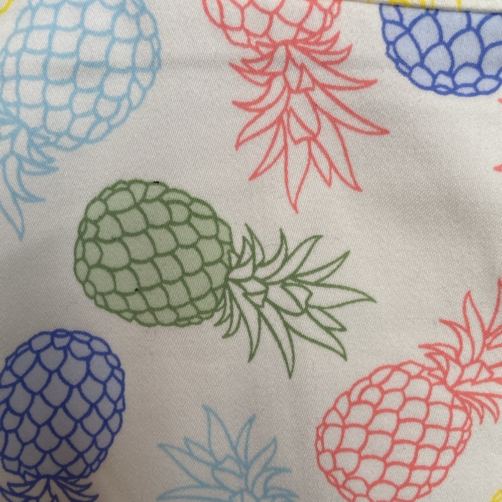 Briggs pineapple print multi colored print pattern white short casual 20W - Picture 9 of 17